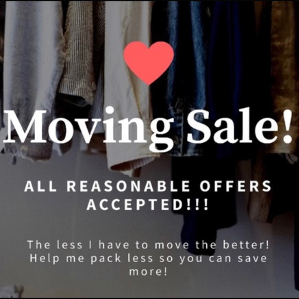 Moving sale